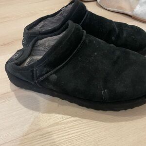 UGG Black Suede Slippers